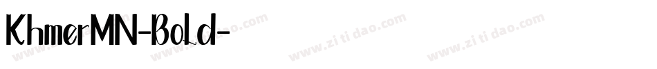 KhmerMN-Bold字体转换