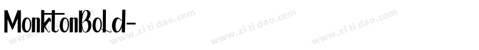 MonktonBold字体转换