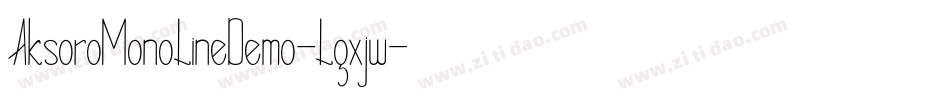 AksoroMonolineDemo-lgxjw字体转换
