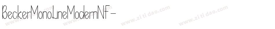BeckerMonolineModernNF字体转换