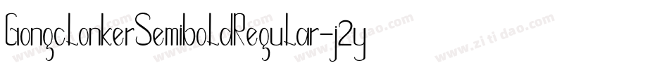 GongclonkerSemiboldRegular-j2yR字体转换