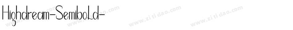 Highdream-Semibold字体转换
