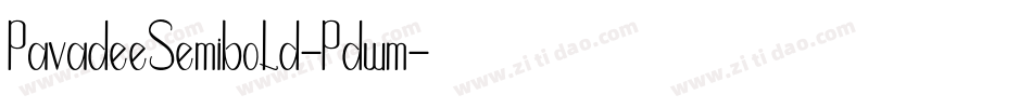 PavadeeSemibold-Pdwm字体转换