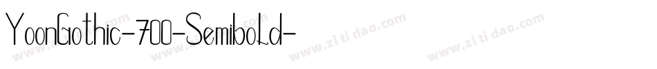 YoonGothic-700-Semibold字体转换