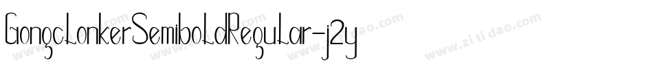 GongclonkerSemiboldRegular-j2yR字体转换