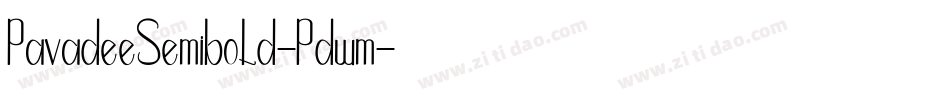 PavadeeSemibold-Pdwm字体转换