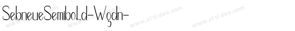 SebneueSemibold-Wgdn字体转换