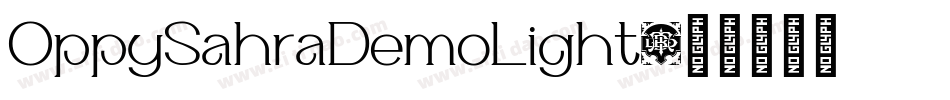OppySahraDemoLight字体转换