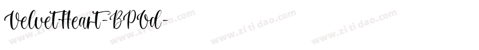 VelvetHeart-BPOd字体转换