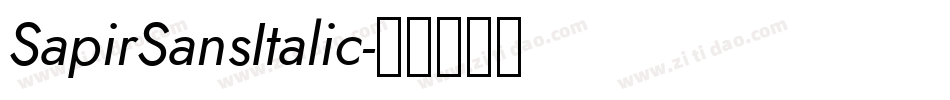 SapirSansItalic字体转换