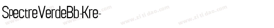 SpectreVerdeBb-Kre字体转换