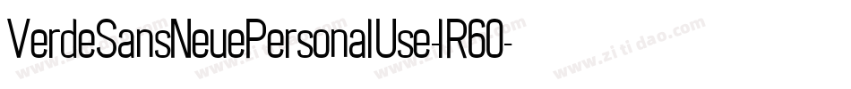 VerdeSansNeuePersonalUse-lR60字体转换