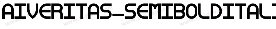 AIVeritas-SemiBoldItalic字体转换