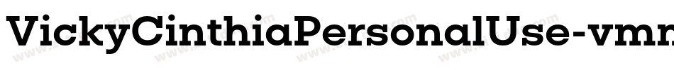 VickyCinthiaPersonalUse-vmm1D字体转换