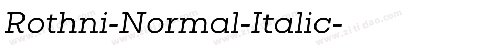 Rothni-Normal-Italic字体转换