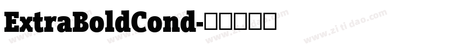 ExtraBoldCond字体转换