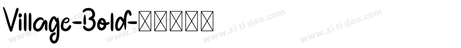 Village-Bold字体转换