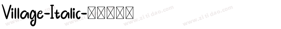 Village-Italic字体转换