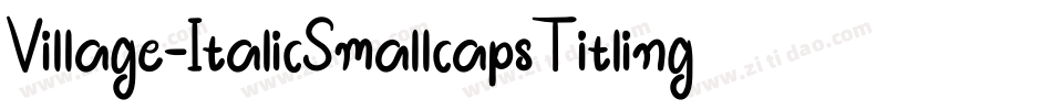 Village-ItalicSmallcapsTitling字体转换