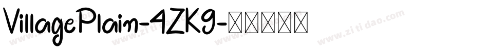 VillagePlain-4ZK9字体转换