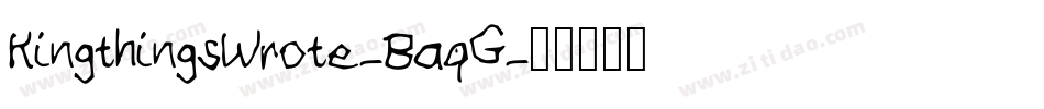 KingthingsWrote-BaqG字体转换