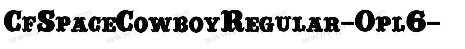 CfSpaceCowboyRegular-Opl6字体转换