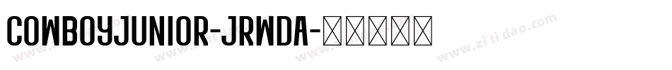CowboyJunior-JRWDa字体转换