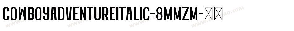 CowboyAdventureItalic-8MMzM字体转换