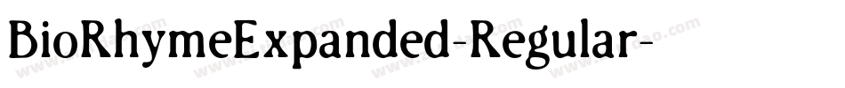 BioRhymeExpanded-Regular字体转换