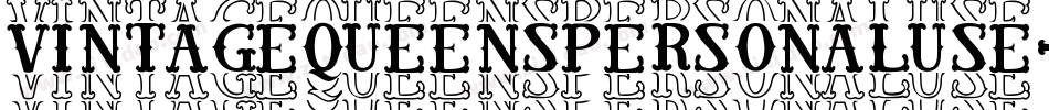 VintageQueensPersonalUse-2O1nw字体转换