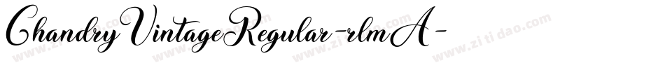 ChandryVintageRegular-rlmA字体转换