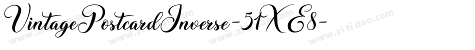VintagePostcardInverse-51XE8字体转换