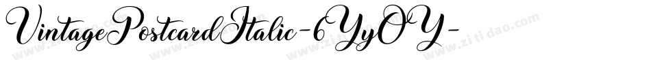 VintagePostcardItalic-6YyOY字体转换