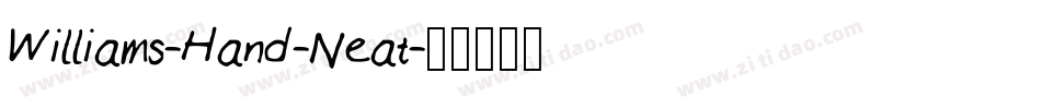 Williams-Hand-Neat字体转换