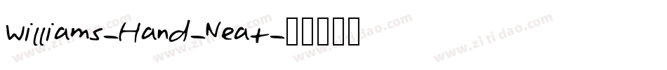 Williams-Hand-Neat字体转换
