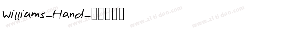 Williams-Hand字体转换