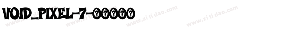 void_pixel-7字体转换