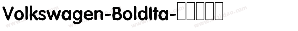Volkswagen-BoldIta字体转换