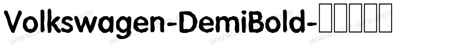 Volkswagen-DemiBold字体转换