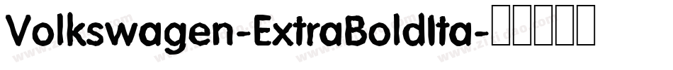 Volkswagen-ExtraBoldIta字体转换