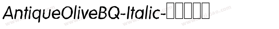 AntiqueOliveBQ-Italic字体转换