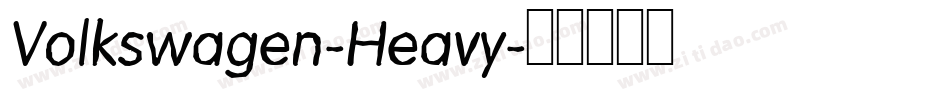 Volkswagen-Heavy字体转换