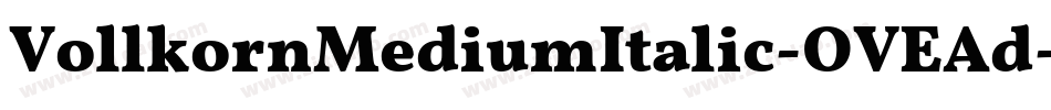 VollkornMediumItalic-OVEAd字体转换