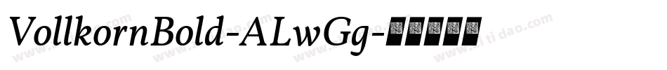 VollkornBold-ALwGg字体转换