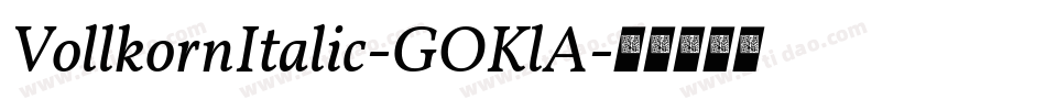 VollkornItalic-GOKlA字体转换