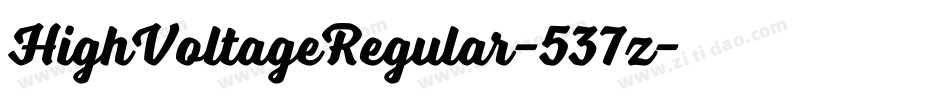 HighVoltageRegular-537z字体转换
