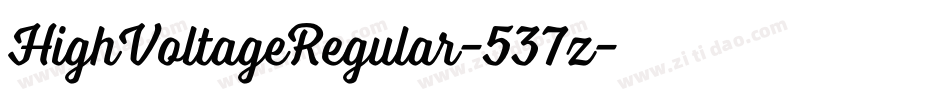 HighVoltageRegular-537z字体转换