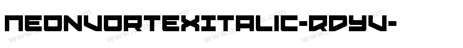 NeonVortexItalic-RDYV字体转换