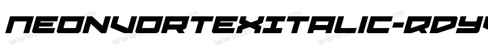 NeonVortexItalic-RDYV字体转换