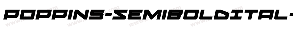 Poppins-SemiBoldItal字体转换